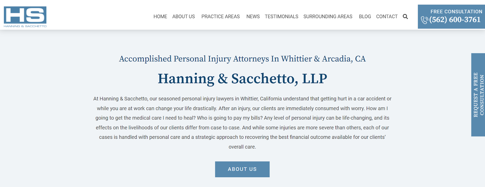 Hanning & Sacchetto Banner