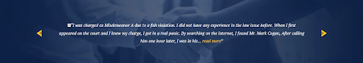 Mark C. Cogan, Website Client Testimonials Section