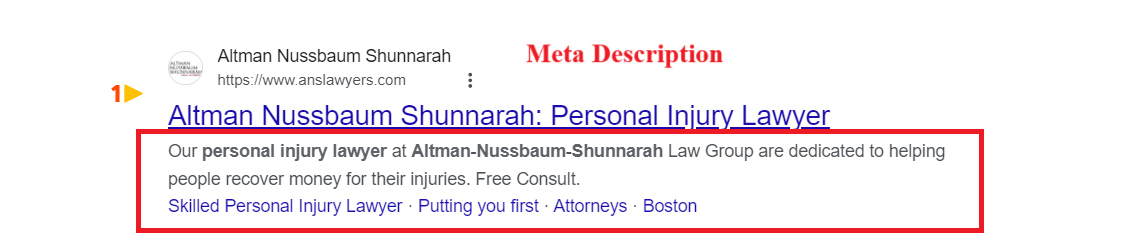 This image shows that what is Meta Description and where it is shown in Search Engine Result Page.