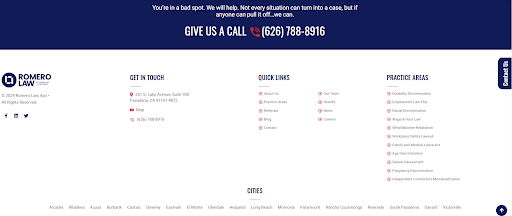 New Website Design Romero Law