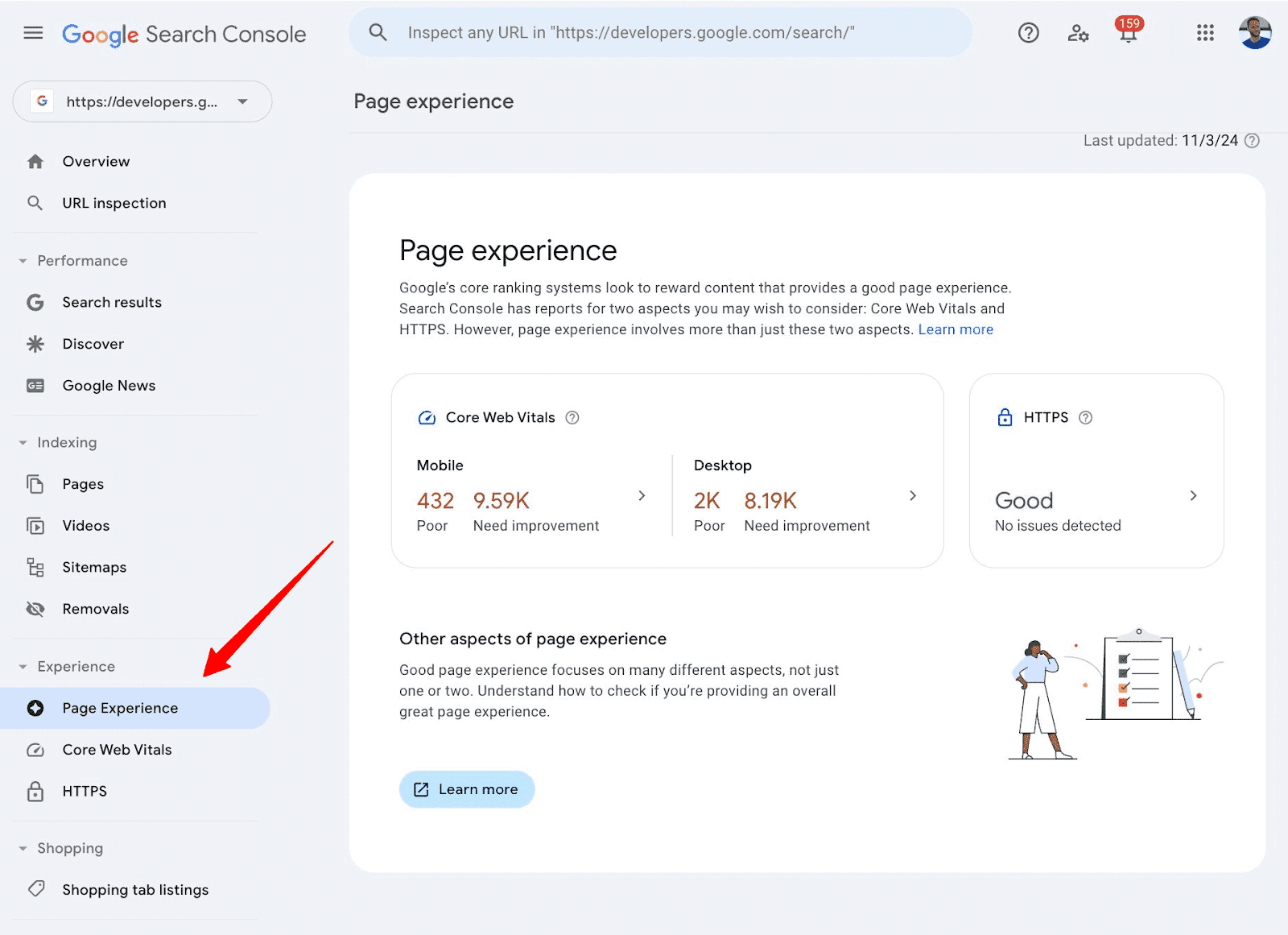 Page Experience Report