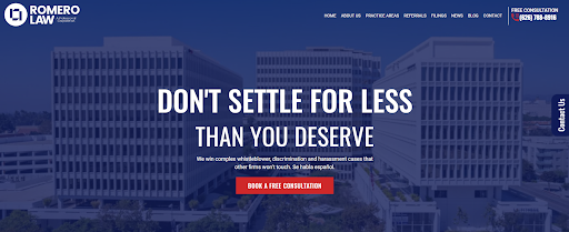 Romero Law New Website Design 