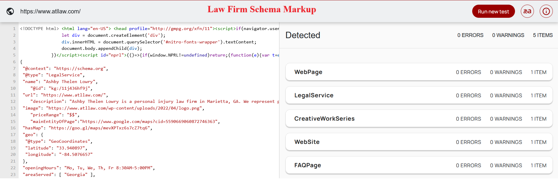 This Image shows Website Schema Markup for Websites