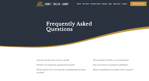 This Image shows the Website FAQ's Content and information of the website