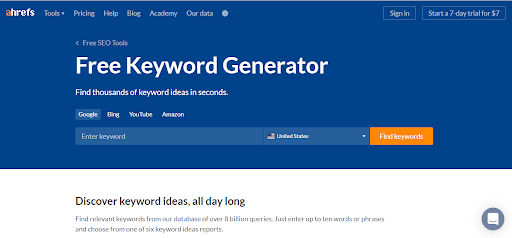 Ahrefs Tool